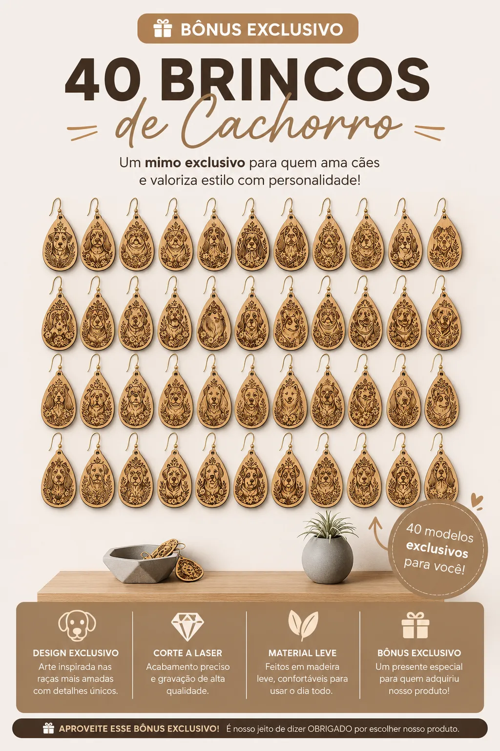 40 brincos de raças